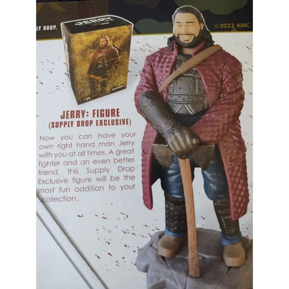 AMC TWD Walking Dead Supply Drop Jerry Collectible Statue & Shiva Keychain